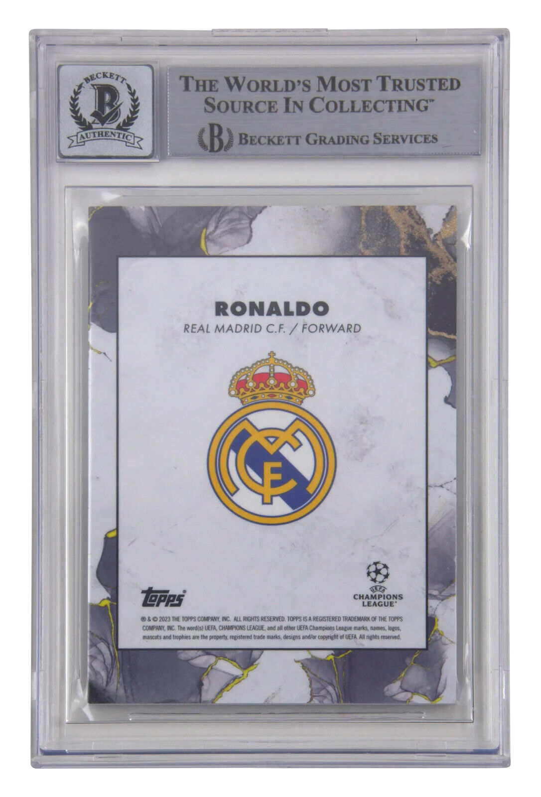Ronaldo Nazario Signed 2022-23 Topps Inception UCC /150 – BGS 10 Autograph